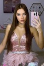 МИНИ РОКЛЯ AMORE ПАЙЕТИ ТЮЛ РОЗОВО ЗЛАТО МИНИ РОКЛЯ AMORE ПАЙЕТИ ТЮЛ РОЗОВО ЗЛАТО