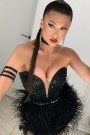 МИНИ РОКЛЯ TINKERBELL ПАЙЕТИ ПЕРА ЧЕРЕН