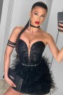 МИНИ РОКЛЯ TINKERBELL ПАЙЕТИ ПЕРА ЧЕРЕН