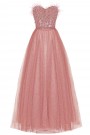 МAXI VESTITO PENELOPE PIUME BROCCATO DI TULLE ROSA CIPRIA МAXI VESTITO PENELOPE PIUME BROCCATO DI TULLE ROSA CIPRIA