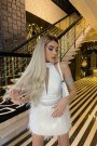 МИНИ РОКЛЯ FEYA ПАЙЕТИ ПЕРА БЯЛ МИНИ РОКЛЯ FEYA ПАЙЕТИ ПЕРА БЯЛ