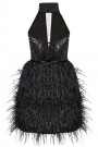 MINI VESTIDO FEYA LENTEJUELAS PLUMAS NEGRO MINI VESTIDO FEYA LENTEJUELAS PLUMAS NEGRO