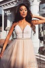 МАКСИ РОКЛЯ CANDICE ДАНТЕЛА ТЮЛ БРОКАТ БЕЖОВ / НЮД МАКСИ РОКЛЯ CANDICE ДАНТЕЛА ТЮЛ БРОКАТ БЕЖОВ / НЮД