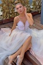 МАКСИ РОКЛЯ CANDICE ДАНТЕЛА ТЮЛ БРОКАТ БЕЖОВ / НЮД МАКСИ РОКЛЯ CANDICE ДАНТЕЛА ТЮЛ БРОКАТ БЕЖОВ / НЮД