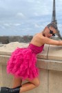 МИНИ РОКЛЯ AMORE ПАЙЕТИ ТЮЛ ЯРКО РОЗОВ МИНИ РОКЛЯ AMORE ПАЙЕТИ ТЮЛ ЯРКО РОЗОВ