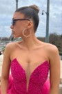 МИНИ РОКЛЯ AMORE ПАЙЕТИ ТЮЛ ЯРКО РОЗОВ МИНИ РОКЛЯ AMORE ПАЙЕТИ ТЮЛ ЯРКО РОЗОВ