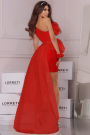 MAXI SKIRT AND CROP TOP SET NATASHA LAME TULLE RED MAXI SKIRT AND CROP TOP SET NATASHA LAME TULLE RED