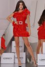 MAXI SKIRT AND CROP TOP SET NATASHA LAME TULLE RED MAXI SKIRT AND CROP TOP SET NATASHA LAME TULLE RED