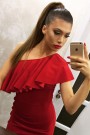 МИНИ РОКЛЯ CARLA ТРИКО ЧЕРВЕН МИНИ РОКЛЯ CARLA ТРИКО ЧЕРВЕН