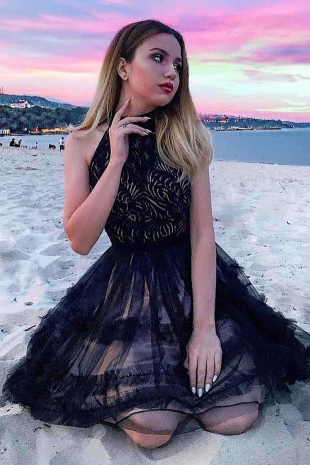 МИНИ РОКЛЯ FREYA ДАНТЕЛА ТЮЛ ЧЕРЕН С НЮД МИНИ РОКЛЯ FREYA ДАНТЕЛА ТЮЛ ЧЕРЕН С НЮД