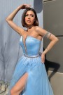ДЪЛЪГ СЕТ ТОП С ПОЛА FROZEN САТЕН ТЮЛ БРОКАТ СВЕТЛО СИН ДЪЛЪГ СЕТ ТОП С ПОЛА FROZEN САТЕН ТЮЛ БРОКАТ СВЕТЛО СИН
