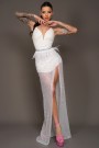 MAXI CONJUNTO TOP CON FALDA LOLA LENTEJUELAS BLANCO