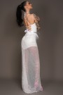 MAXI CONJUNTO TOP CON FALDA LOLA LENTEJUELAS BLANCO