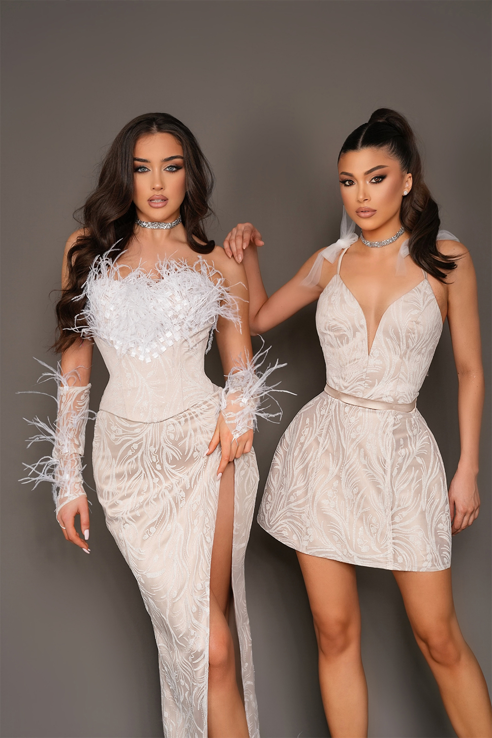 MINI CONJUNTO TOP CON FALDA JEMMA ЕNCAJE BRILLANTE BLANCO CON NUDE MINI CONJUNTO TOP CON FALDA JEMMA ЕNCAJE BRILLANTE BLANCO CON NUDE