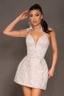 MINI CONJUNTO TOP CON FALDA JEMMA ЕNCAJE BRILLANTE BLANCO CON NUDE MINI CONJUNTO TOP CON FALDA JEMMA ЕNCAJE BRILLANTE BLANCO CON NUDE