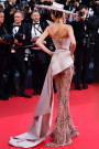 ДЪЛЪГ СЕТ ТОП С ПАНТАЛОН И ШАПКА CANNES ПАЙЕТИ САТЕН РОЗОВО ЗЛАТО