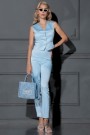 MAXI CONJUNTO TOP CON PANTALONES APRIL SATÍN AZUL CLARO