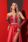 ДЪЛЪГ СЕТ ТОП С ПОЛА KATALINA ДАНТЕЛА ГЛИТЕР КАМЪНИ САТЕН ЧЕРВЕН ДЪЛЪГ СЕТ ТОП С ПОЛА KATALINA ДАНТЕЛА ГЛИТЕР КАМЪНИ САТЕН ЧЕРВЕН