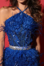MAXI SET TOP CU FUSTA GENOVEVA DANTELA PENE ALBASTRU COBALT MAXI SET TOP CU FUSTA GENOVEVA DANTELA PENE ALBASTRU COBALT