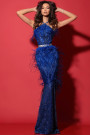 MAXI SET TOP CU FUSTA GENOVEVA DANTELA PENE ALBASTRU COBALT MAXI SET TOP CU FUSTA GENOVEVA DANTELA PENE ALBASTRU COBALT