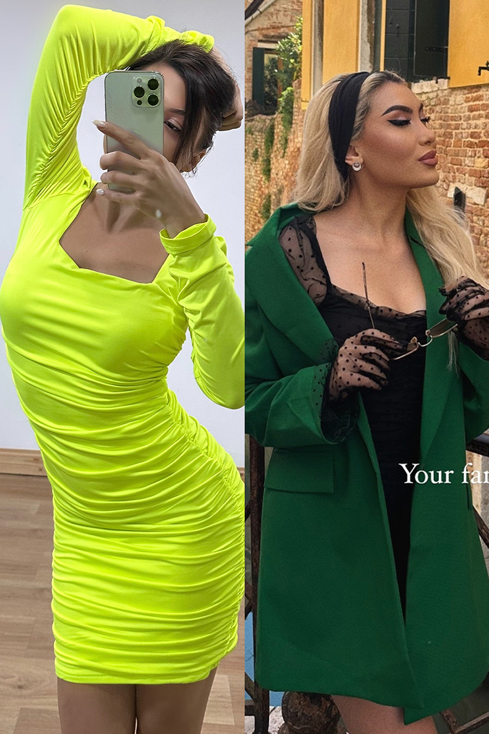 PROMO КОМПЛЕКТ РОКЛЯ CUTE ЖЪЛТ И САКО CHIC ЗЕЛЕН PROMO КОМПЛЕКТ РОКЛЯ CUTE ЖЪЛТ И САКО CHIC ЗЕЛЕН