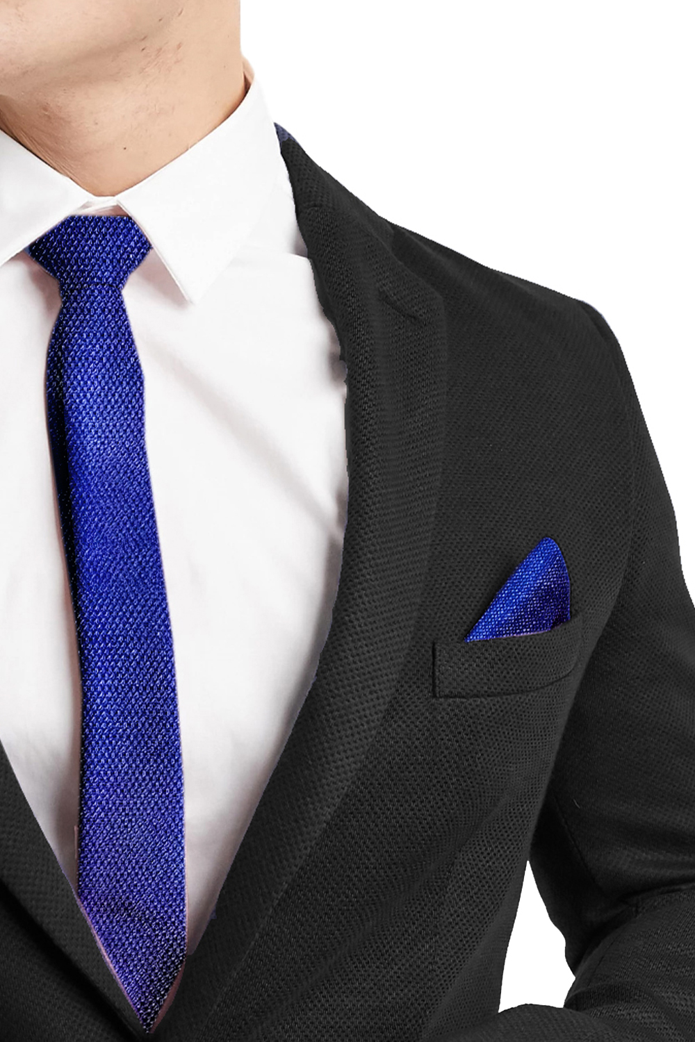 BOUTONNIER LEOTARDO LAMÉ AZUL COBALTO BOUTONNIER LEOTARDO LAMÉ AZUL COBALTO