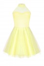 MINI DRESS NAOMI TRICOT TULLE YELLOW MINI DRESS NAOMI TRICOT TULLE YELLOW