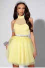 MINI DRESS NAOMI TRICOT TULLE YELLOW MINI DRESS NAOMI TRICOT TULLE YELLOW