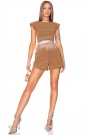 MINI CONJUNTO TOP CON PANTALONES CHLOEY LEOTARDO LAMÉ CHOCOLATE LIGERO MINI CONJUNTO TOP CON PANTALONES CHLOEY LEOTARDO LAMÉ CHOCOLATE LIGERO