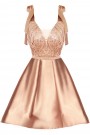 MINI VESTIDO BLAKE ЕNCAJE SATÍN DORADO MINI VESTIDO BLAKE ЕNCAJE SATÍN DORADO
