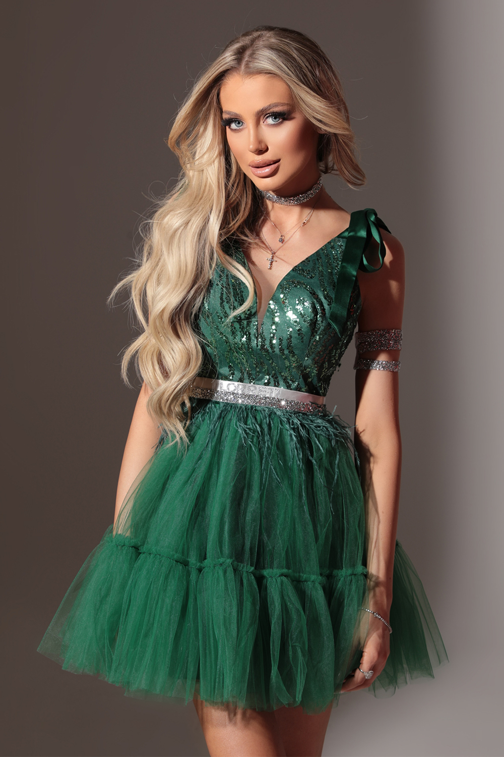 МИНИ РОКЛЯ BRITNEY ДАНТЕЛА ТЮЛ ТЪМНОЗЕЛЕН МИНИ РОКЛЯ BRITNEY ДАНТЕЛА ТЮЛ ТЪМНОЗЕЛЕН