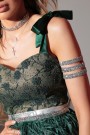 MINI DRESS MILA LACE DARK GREEN