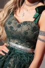 MINI DRESS MILA LACE DARK GREEN