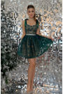 MINI DRESS MILA LACE DARK GREEN