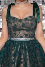 MINI DRESS MILA LACE DARK GREEN