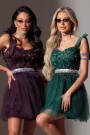 MINI DRESS MARY LACE TULLE DARK PURPLE MINI DRESS MARY LACE TULLE DARK PURPLE