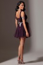 MINI DRESS MARY LACE TULLE DARK PURPLE MINI DRESS MARY LACE TULLE DARK PURPLE