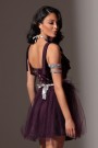 MINI DRESS MARY LACE TULLE DARK PURPLE MINI DRESS MARY LACE TULLE DARK PURPLE