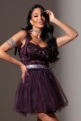 MINI DRESS MARY LACE TULLE DARK PURPLE MINI DRESS MARY LACE TULLE DARK PURPLE