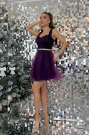 MINI DRESS MARY LACE TULLE DARK PURPLE MINI DRESS MARY LACE TULLE DARK PURPLE