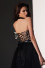 MAXI SET TOP CU PANTALONI ȘI MANTIE ELSIE DANTELA GLITTER BROCADĂ DE TUL NEAGRA ȘI NUDE MAXI SET TOP CU PANTALONI ȘI MANTIE ELSIE DANTELA GLITTER BROCADĂ DE TUL NEAGRA ȘI NUDE