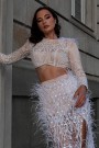 ДЪЛЪГ СЕТ ТОП С ПОЛА ZINA ДАНТЕЛА ГЛИТЕР ПЕРА КАМЪНИ БЯЛ С НЮД ДЪЛЪГ СЕТ ТОП С ПОЛА ZINA ДАНТЕЛА ГЛИТЕР ПЕРА КАМЪНИ БЯЛ С НЮД