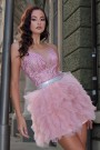 MAXI SET TOP CU FUSTA ARINA DANTELA GLITTER TUL ROZ PUDRA MAXI SET TOP CU FUSTA ARINA DANTELA GLITTER TUL ROZ PUDRA
