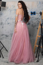 MAXI CONJUNTO TOP CON FALDA ALLYSON ЕNCAJE BRILLANTE SATÍN BROCADO DE TUL POLVO ROSA MAXI CONJUNTO TOP CON FALDA ALLYSON ЕNCAJE BRILLANTE SATÍN BROCADO DE TUL POLVO ROSA