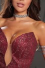 MAXI CONJUNTO TOP CON FALDA ADA ЕNCAJE BRILLANTE PLUMAS BORGOÑA MAXI CONJUNTO TOP CON FALDA ADA ЕNCAJE BRILLANTE PLUMAS BORGOÑA