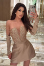 МИНИ СЕТ ТОП С ПОЛА AMBROSIA ПАЙЕТИ САТЕН КАРАМЕЛ МИНИ СЕТ ТОП С ПОЛА AMBROSIA ПАЙЕТИ САТЕН КАРАМЕЛ