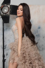 MAXI CONJUNTO TOP CON FALDA AYLA ЕNCAJE BRILLANTE BROCADO DE TUL NUDE CON PLATEADO MAXI CONJUNTO TOP CON FALDA AYLA ЕNCAJE BRILLANTE BROCADO DE TUL NUDE CON PLATEADO